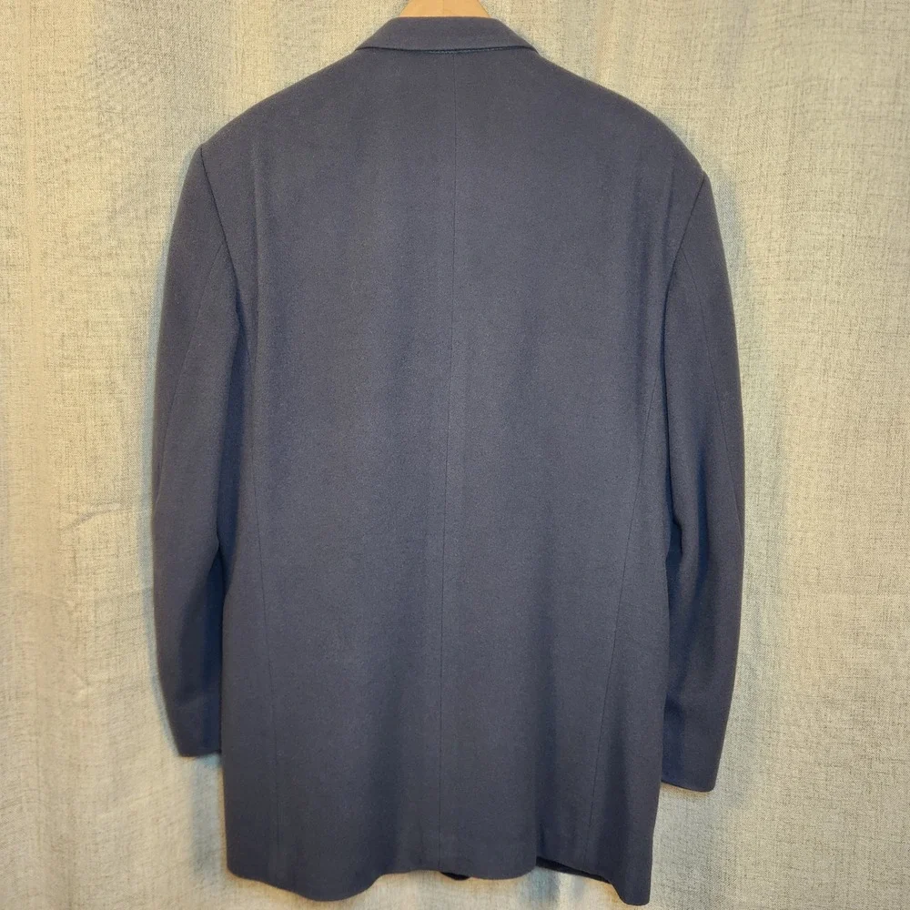 Gianfranco Ruffini Cashmere Blend Blazer Mens 44L Navy Blue Single Button Jacket